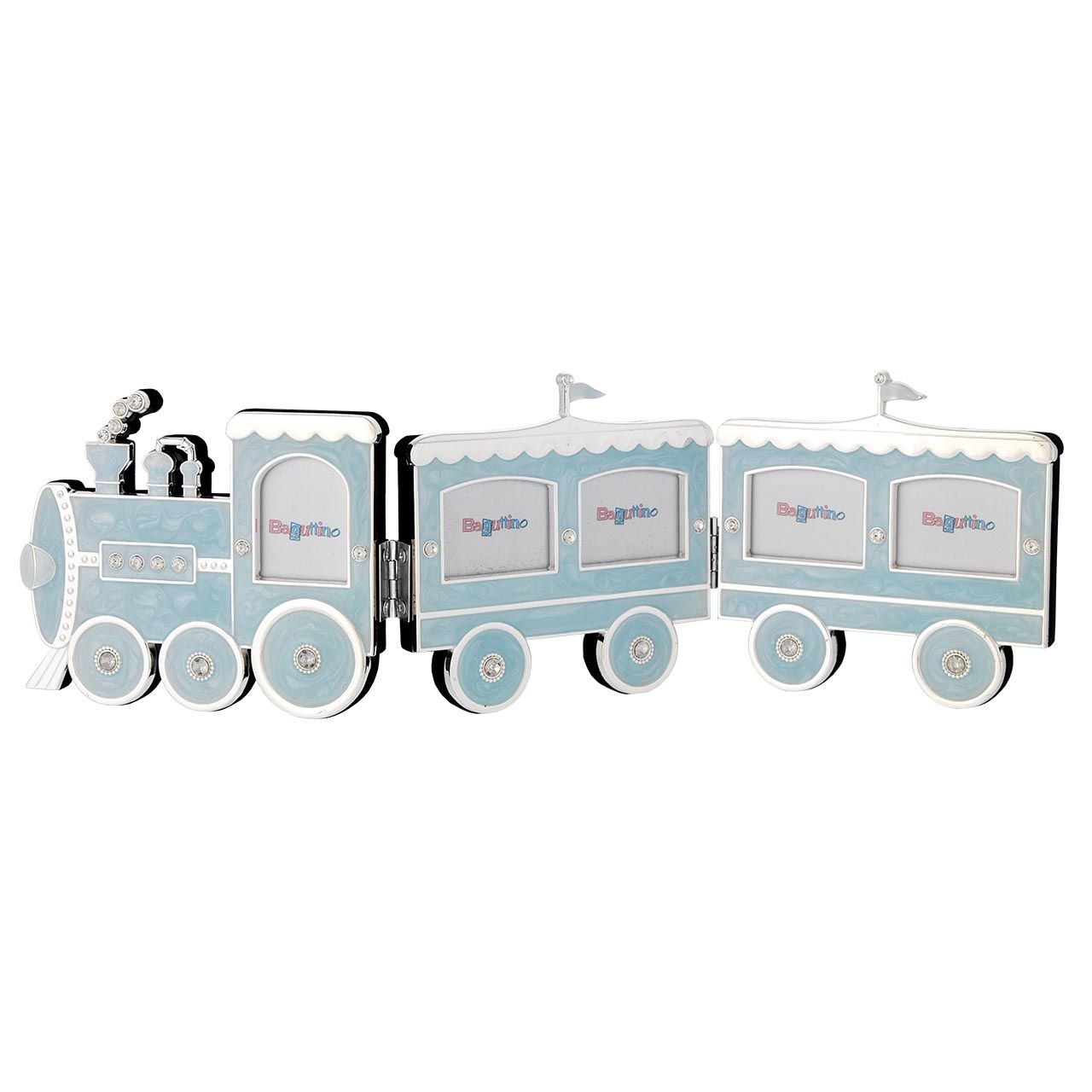 PORTAFOTO TRENINO MULTIPLO 31x11 AZZURRO